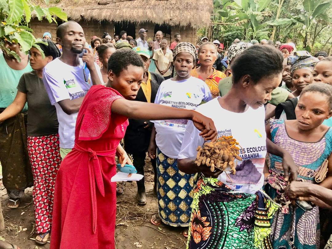 Women beneficiaries at a field school in Lubarika